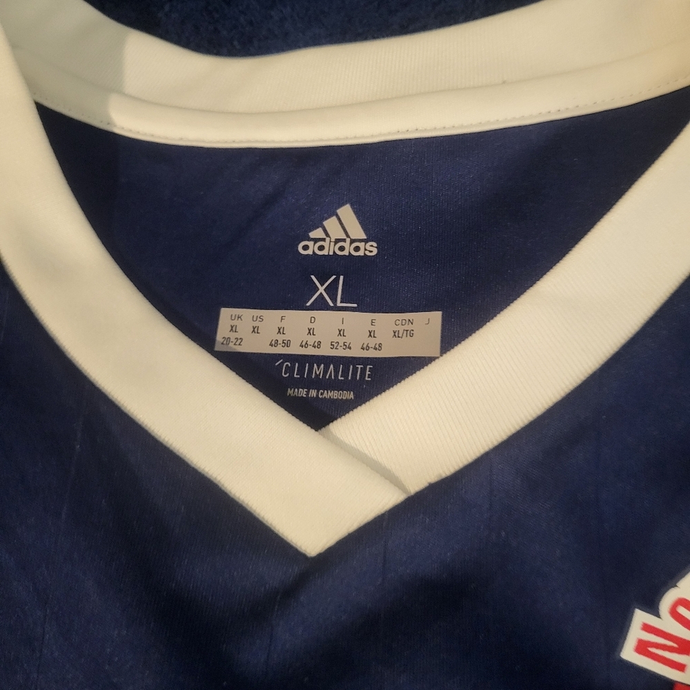 Adidas Kids Dark Blue Soccer Jersey NWT XL - Picture 2 of 11
